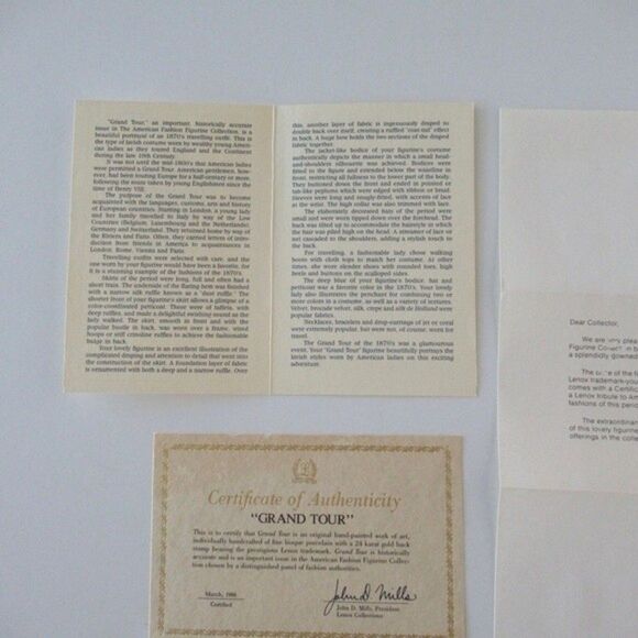 Lenox Vintage Grand Tour Fine Bisque Porcelain Sculpture - Picture 15 of 15